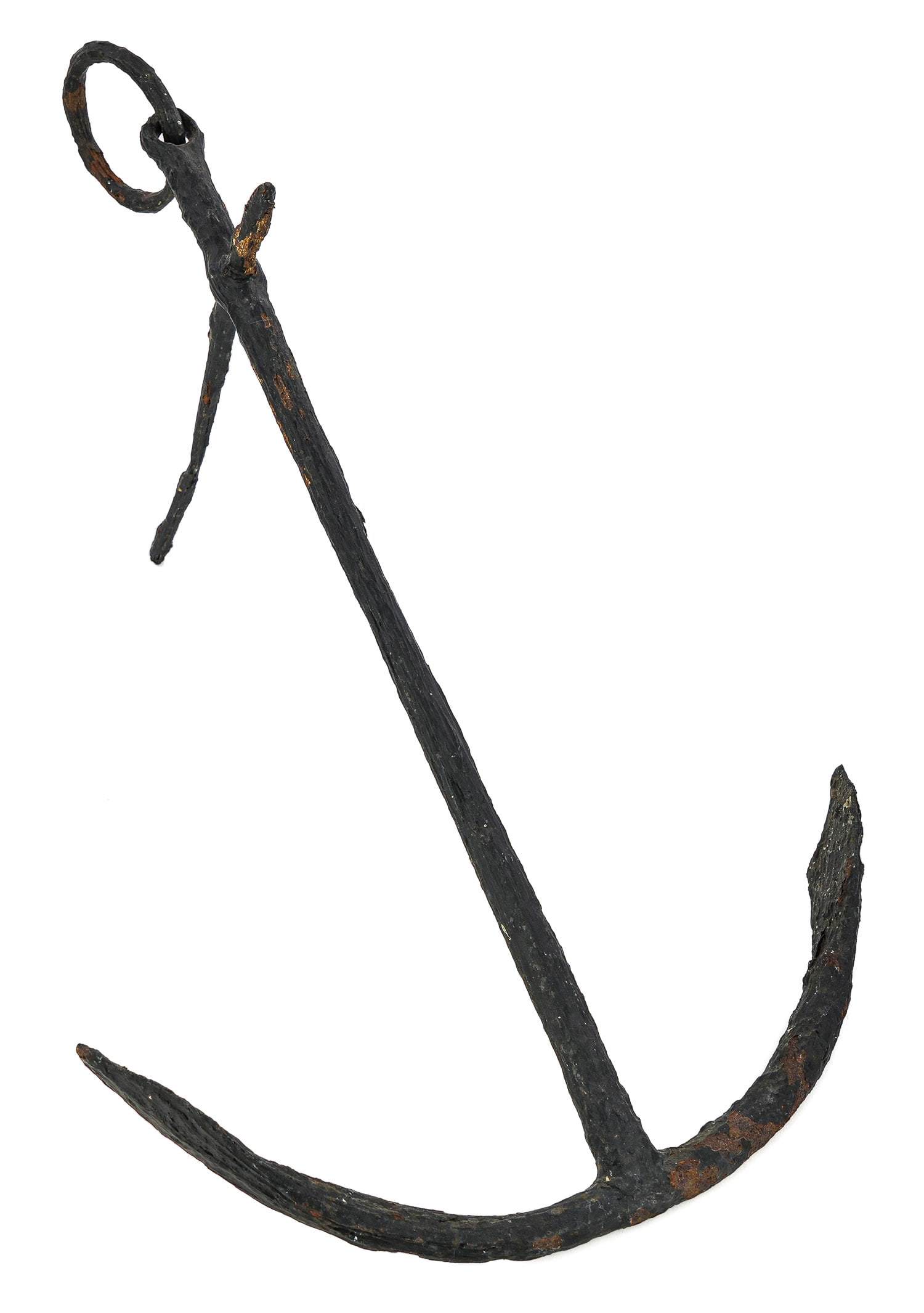 Early Boat Anchor found in Northern NY: Early wrought iron boat anchor found in northern New York state, as is, legnth 20"