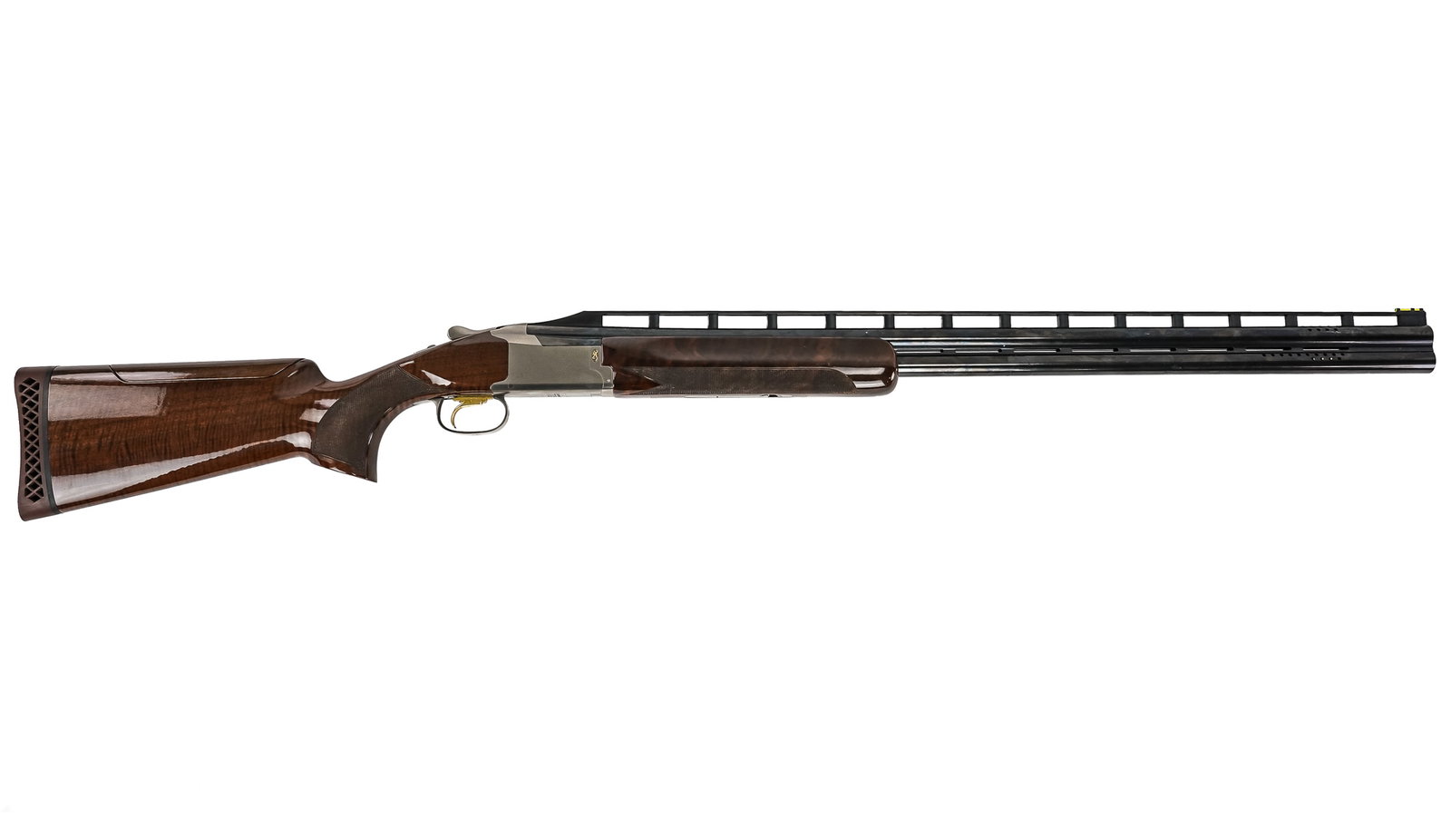 Beretta Ultralight 12 gauge over and under shotgun: Beretta Ultralight 12gauge over and under shotgun with figured walnut stock, engraved receiver 28" barrel, 45.5" long chambered for 2 3/4" shells, in very clean rarely fired condition. With original h