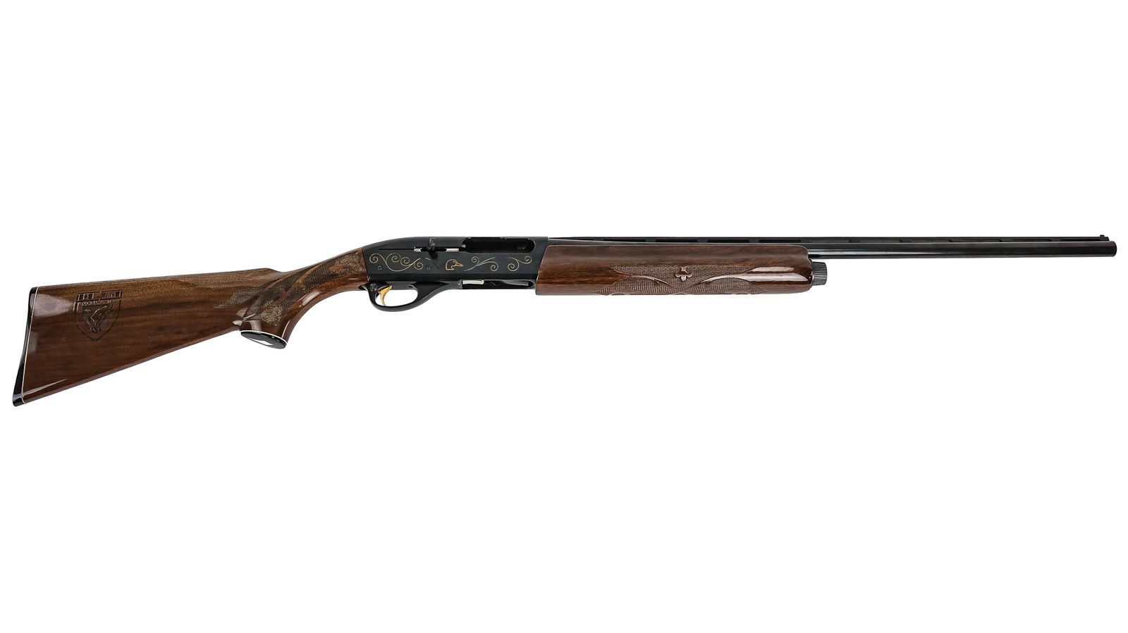 Ducks Unlimited Remington Model 1100 LT-20: Ducks Unlimited Remington Model 1100 LT20 with gilt engraving and DU Decoration.26" barrel with Imp choke Like new condition SN# 0054 DU81 FFL# 0029 - THIS FIREARM REQUIRES A 4473 BACKGROUND CHECK OR