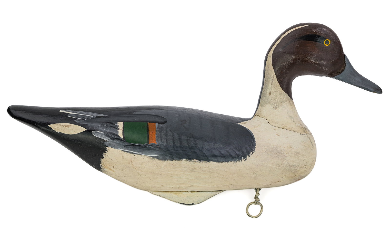 Chesapeake Bay Pintail Decoy: Havre de Grace Maryland Pintail Drake duck decoy signed by Captain Harry Jobes (MD 1936-2019) 18" long. Light wear. Overall good condition.