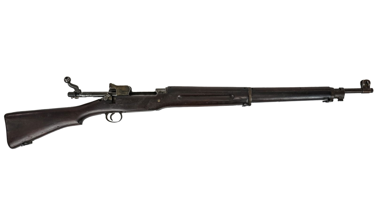 US Model 1917 Eddystone Rifle in .30-06 Spring.: US Model 1917 Eddystone Rifle in .30-06 Springfield - with blocked barrel- martial cartouche (OGEK) 25" barrel 46" overall. FFL# 0034 - THIS FIREARM REQUIRES A 4473 BACKGROUND CHECK OR FFL/C&R TRANSFE