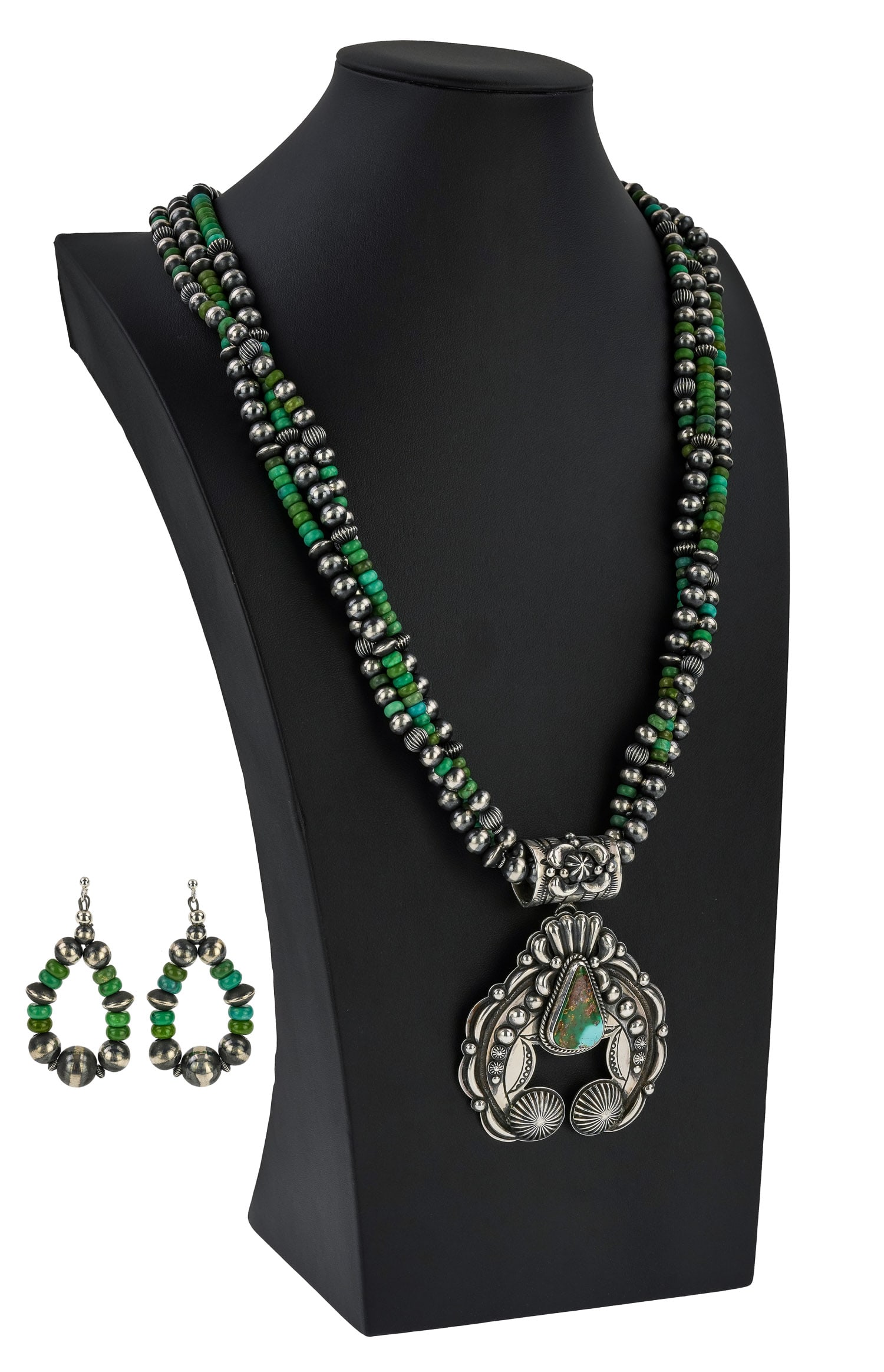 Derrick Gordon Navajo Sterling & Turquoise Set (1 of 7)