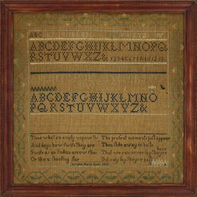 1825 Susanna Maria Speer Schoolgirl Sampler