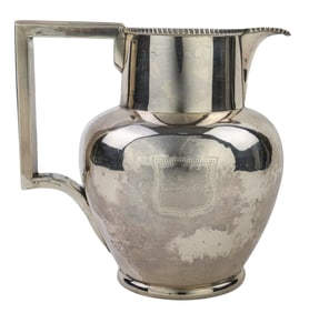 Important ca. 1860 New Orleans Silver Pitcher