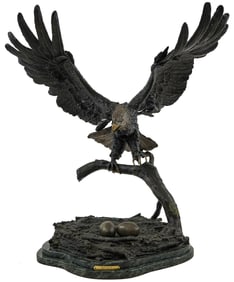 After Edward B Chope (1815-1901) Bronze Eagle