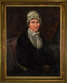David Lewis (AM 19th c) portrait of Sarah Merry Lewis