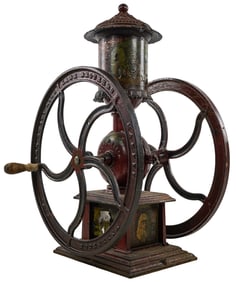 Lane Bros. Swift Mill No. 15 Cast Iron Coffee Grinder with Ornate Top