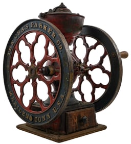 Cha's Parker Co. No. 700 Cast Iron Countertop Coffee grinder