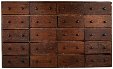 Late 19th c Apothecary Case of Drawers