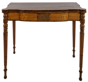 Early 19th c New Hampshire Sheraton Card Table