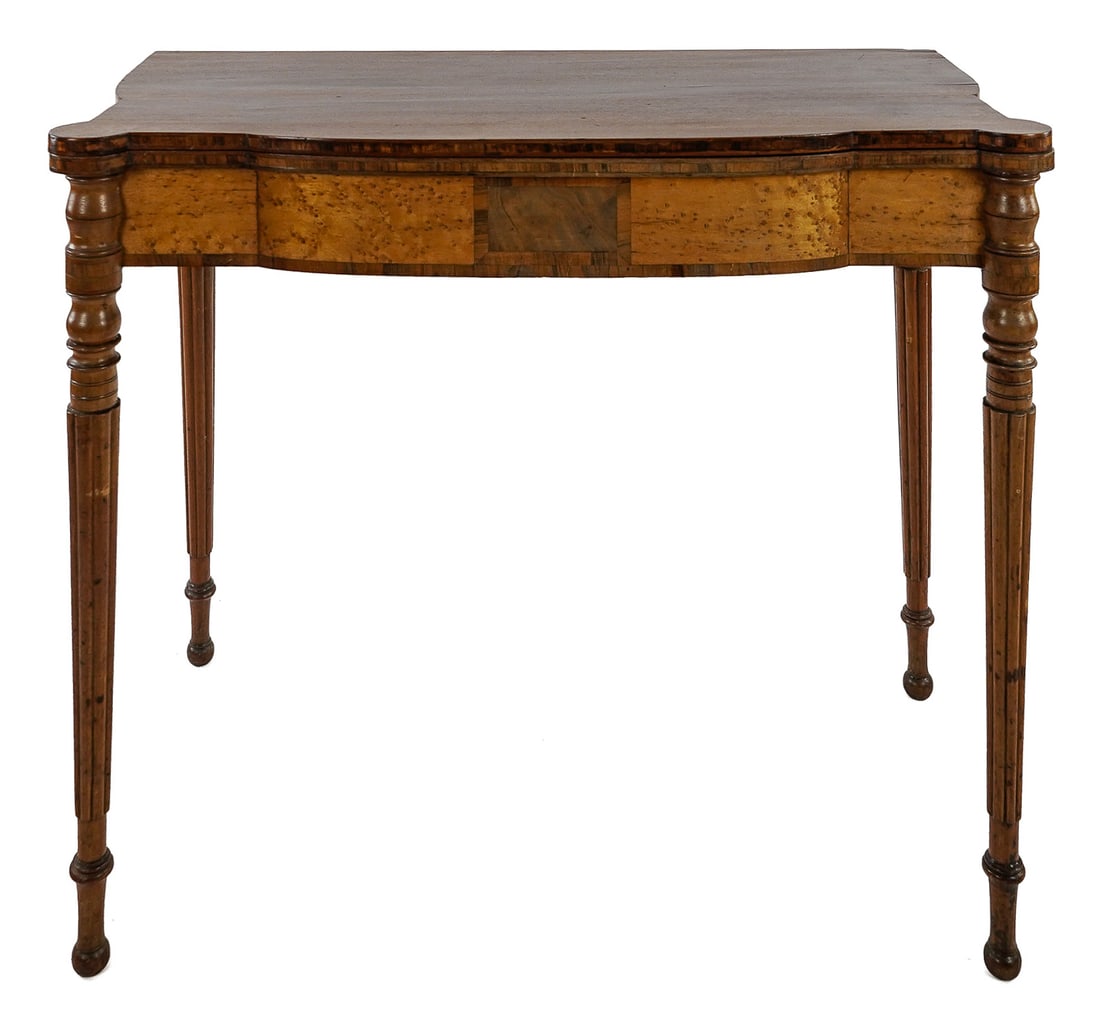Early 19th c New Hampshire Sheraton Card Table (1 of 14)