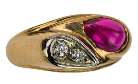 Diamond & Ruby Men's Ring
