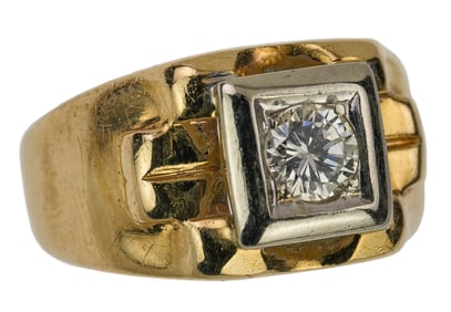 Men's 14k & Diamond Ring