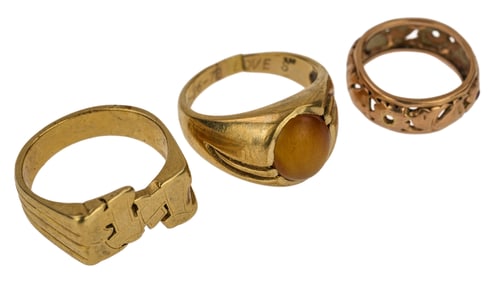 3 Men's Gold Rings