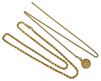 2 14k Yellow Gold Chains