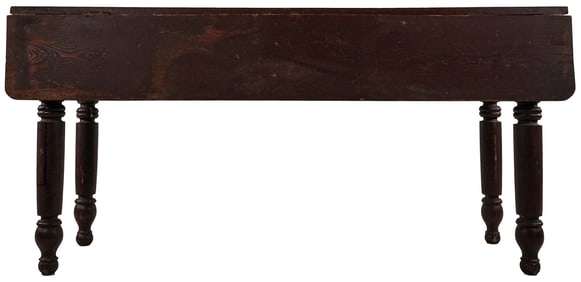 19th c NW Vermont Harvest Table in Old Red