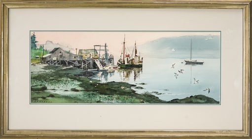 Phillip Brown Parsons (AM 1896-1977) Rockport School Dock