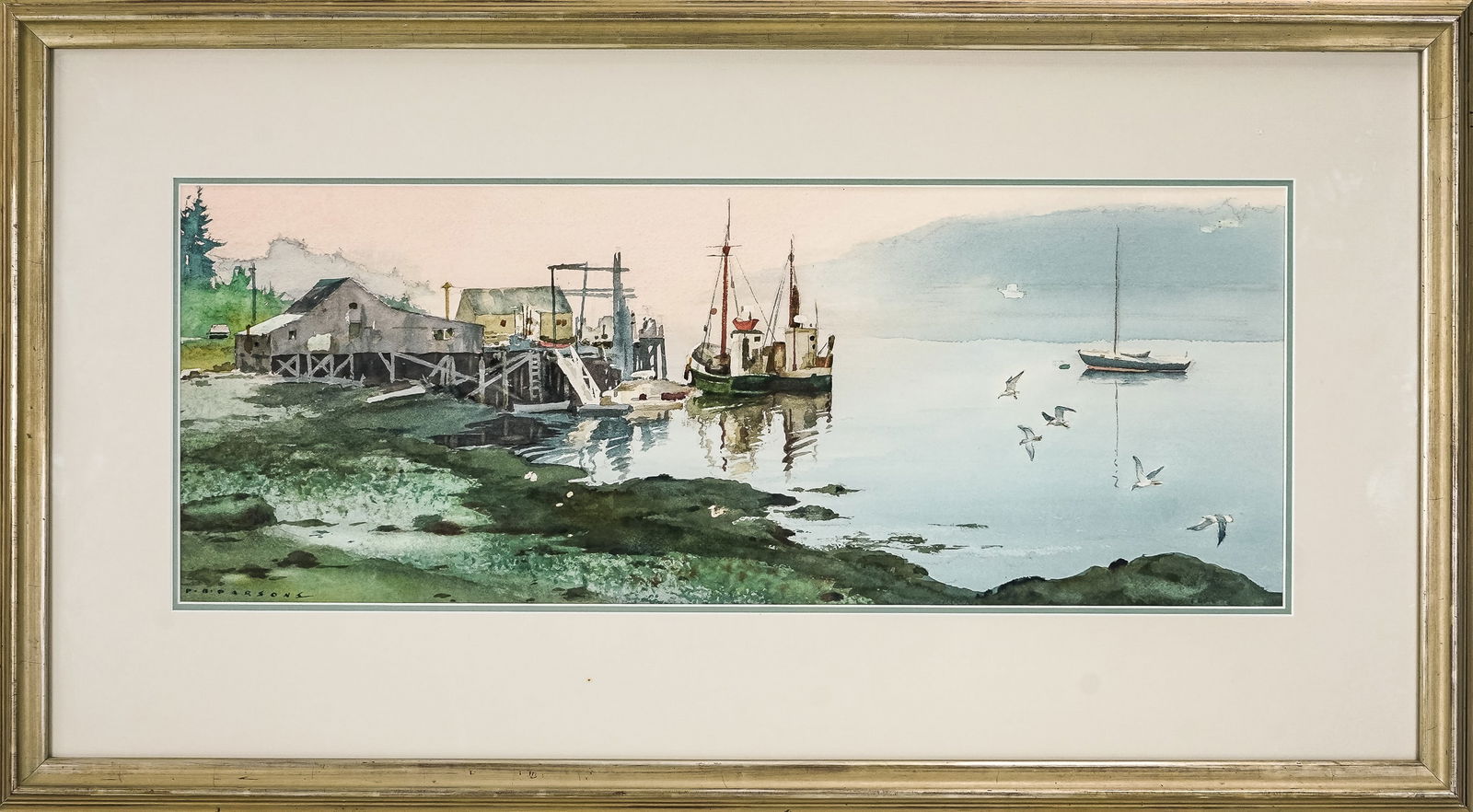 Phillip Brown Parsons (AM 1896-1977) Rockport School Dock (1 of 4)