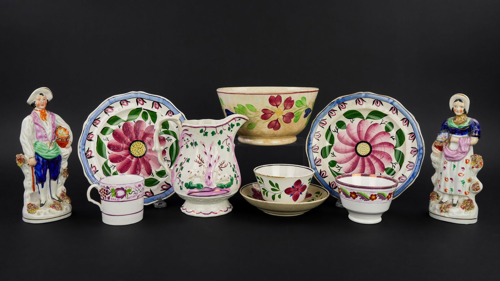 10 pcs. of Early Porcelain incl. Pink Luster (1 of 8)