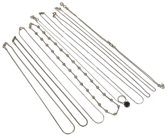9 Sterling Necklaces