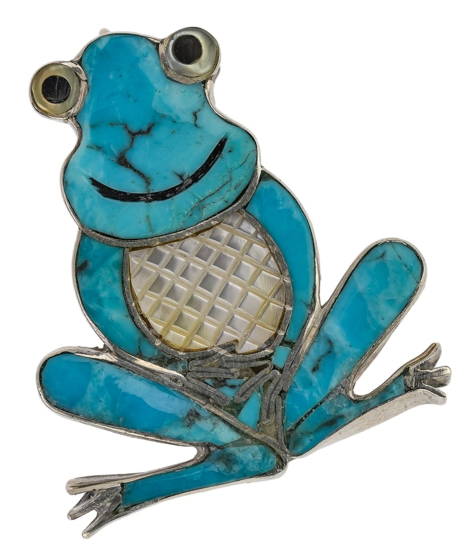 Southwest Frog Brooch Pin (1 of 5)