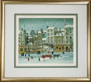 Michel Delacroix (FR 1933-) French Street Scene