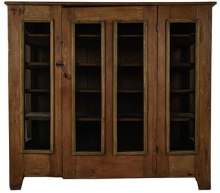 19th c Pie Safe in Scrubbed white finish