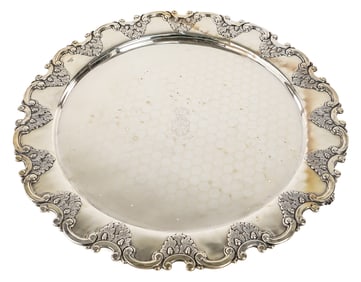 19th c. Peter Orr Anglo Indian Silver Salver