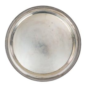 Fisher Round Gadrooned Sterling Silver Tray