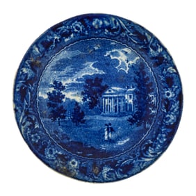 Woodlands Near Philadelphia Staffordshire Cup Plate