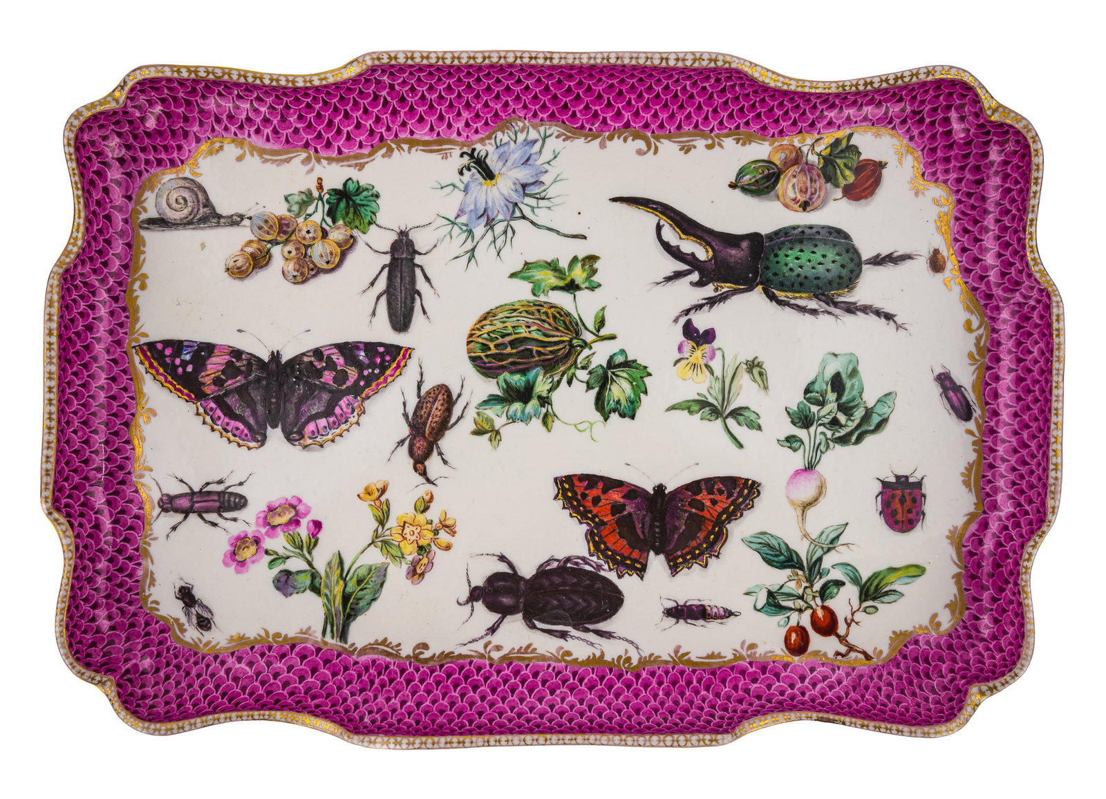 Meissen Butterfly Decorated Porcelain Tray (1 of 5)