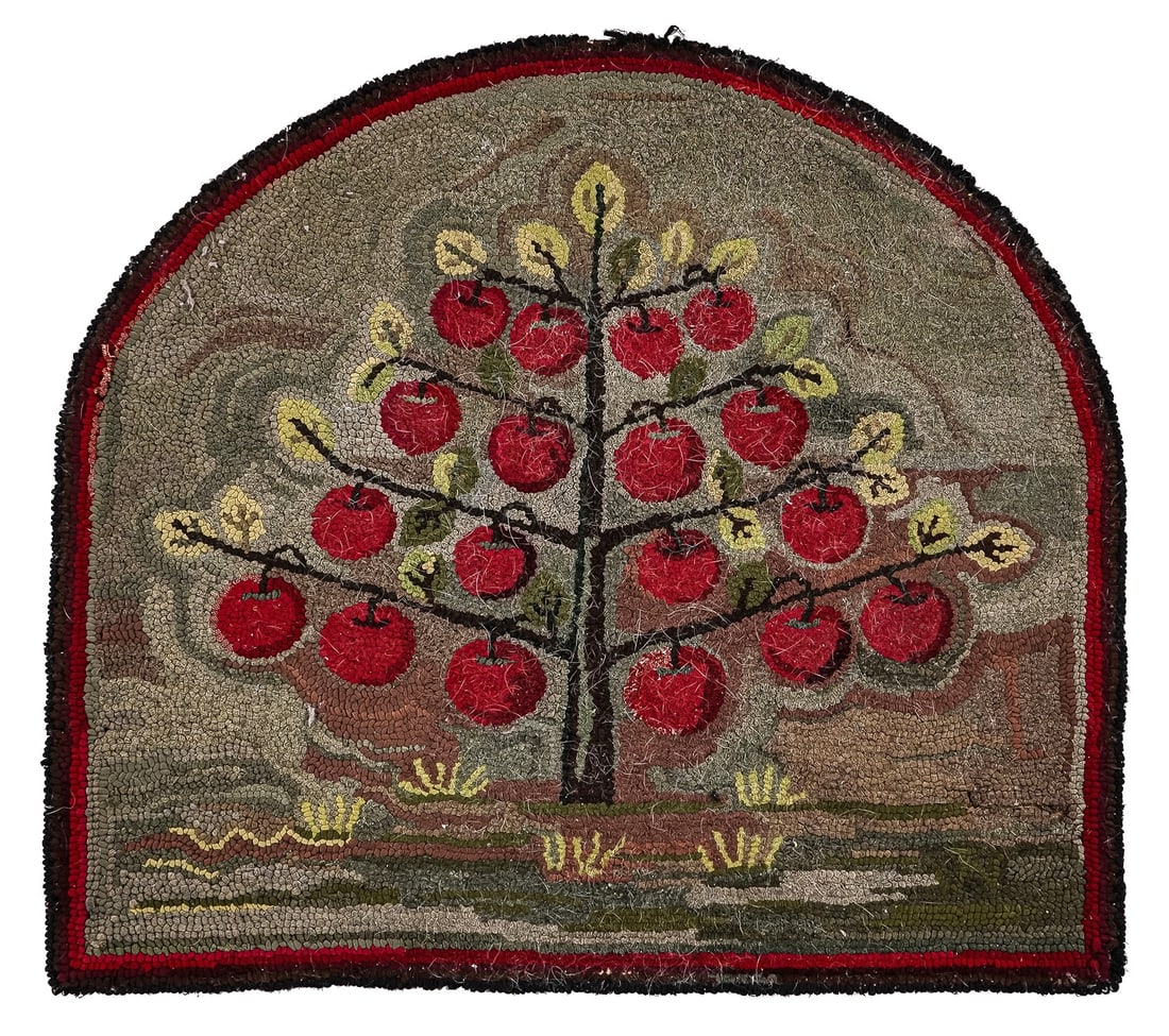 20th c Hooked Hearth Rug (1 of 3)