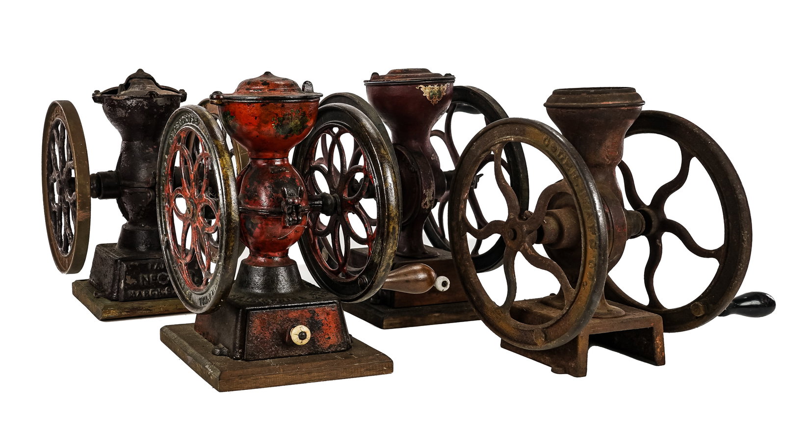 Four Double Wheel Coffee Grinders (1 of 3)