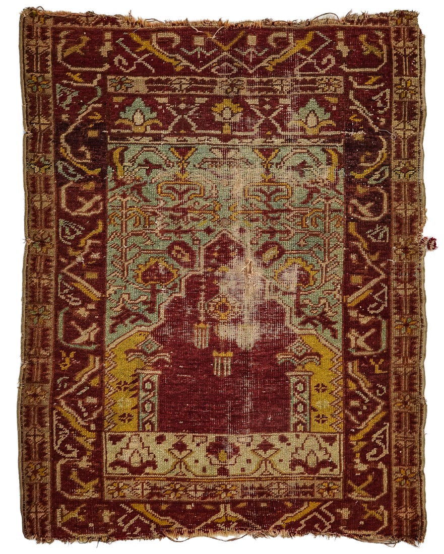 19th c Anatolian Ghiordes Prayer Rug (1 of 5)