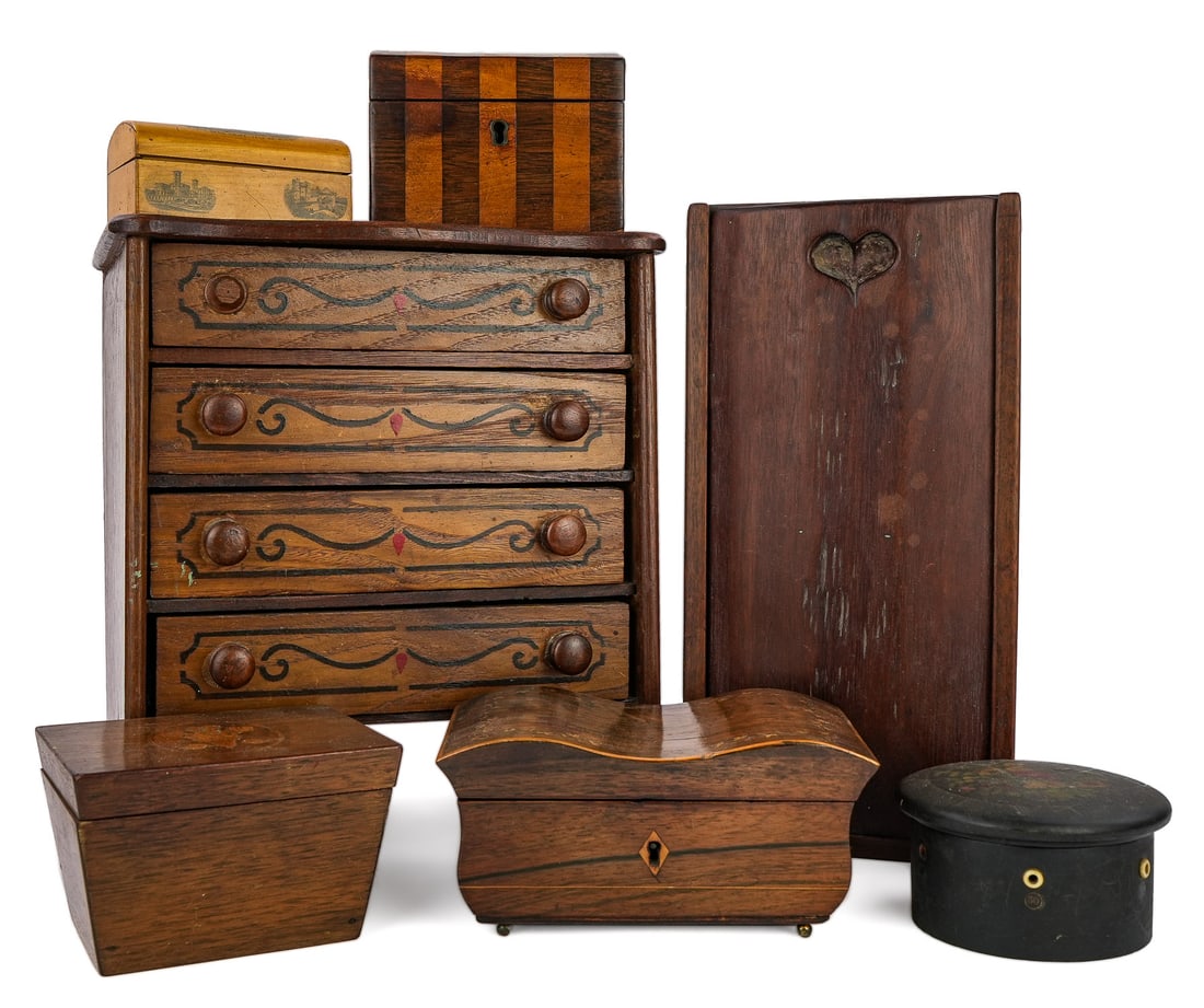 19th c Treenware Boxes (1 of 7)