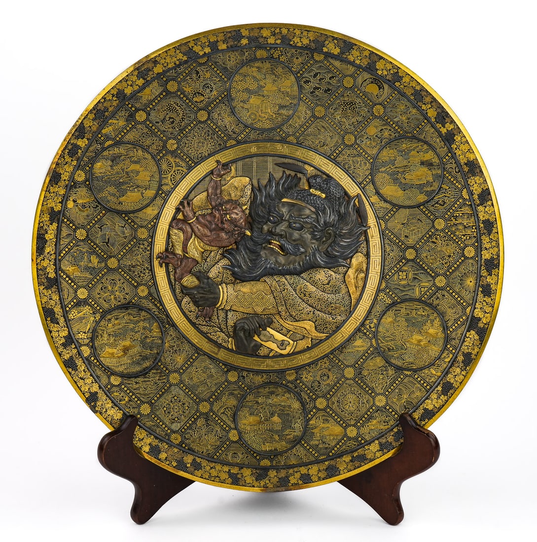 Japanese Meiji Period Mixed Metals Charger (1 of 7)