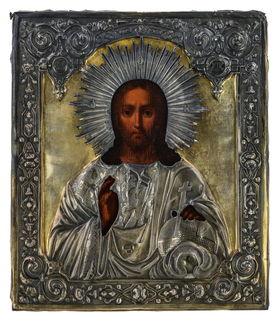 Dated 1870 Christ Pantokrator Icon (1 of 6)