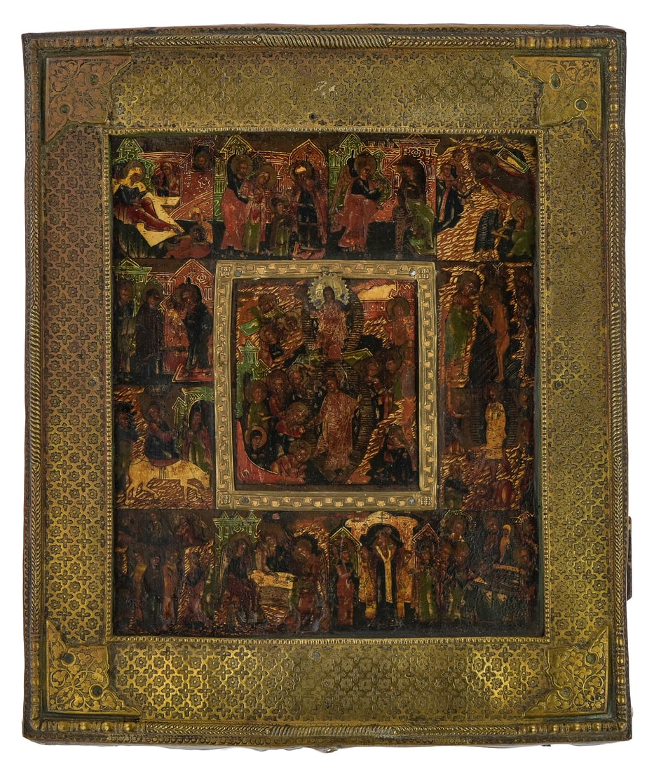 Ca 1800 Anastasis, Surrounded by Thirteen Scenes (1 of 7)