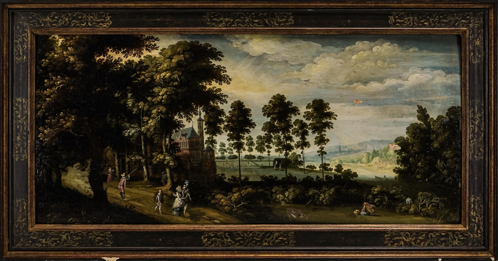 17th C circle of David Vinckboons- oil on board landscape (1 of 4)