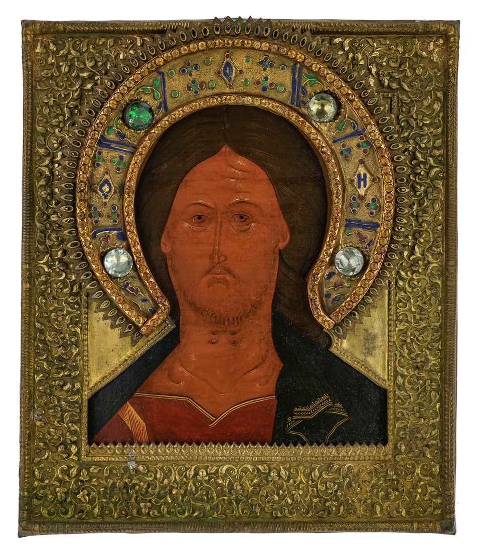 Ca 1800 Russian Icon Christ Pantocrator (1 of 6)