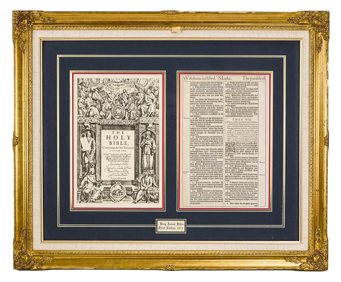 First Edition 1611 King James Bible Leaf (1 of 6)