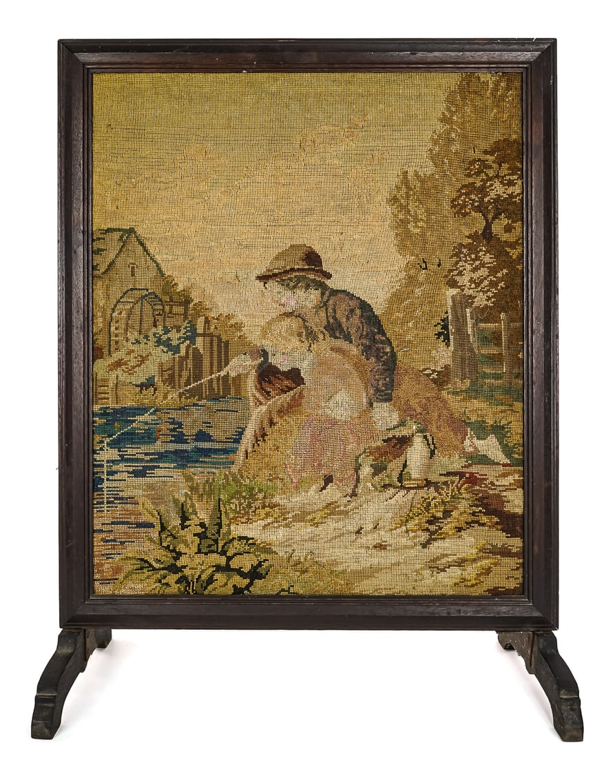 19th Needlepoint Fire Screen (1 of 6)