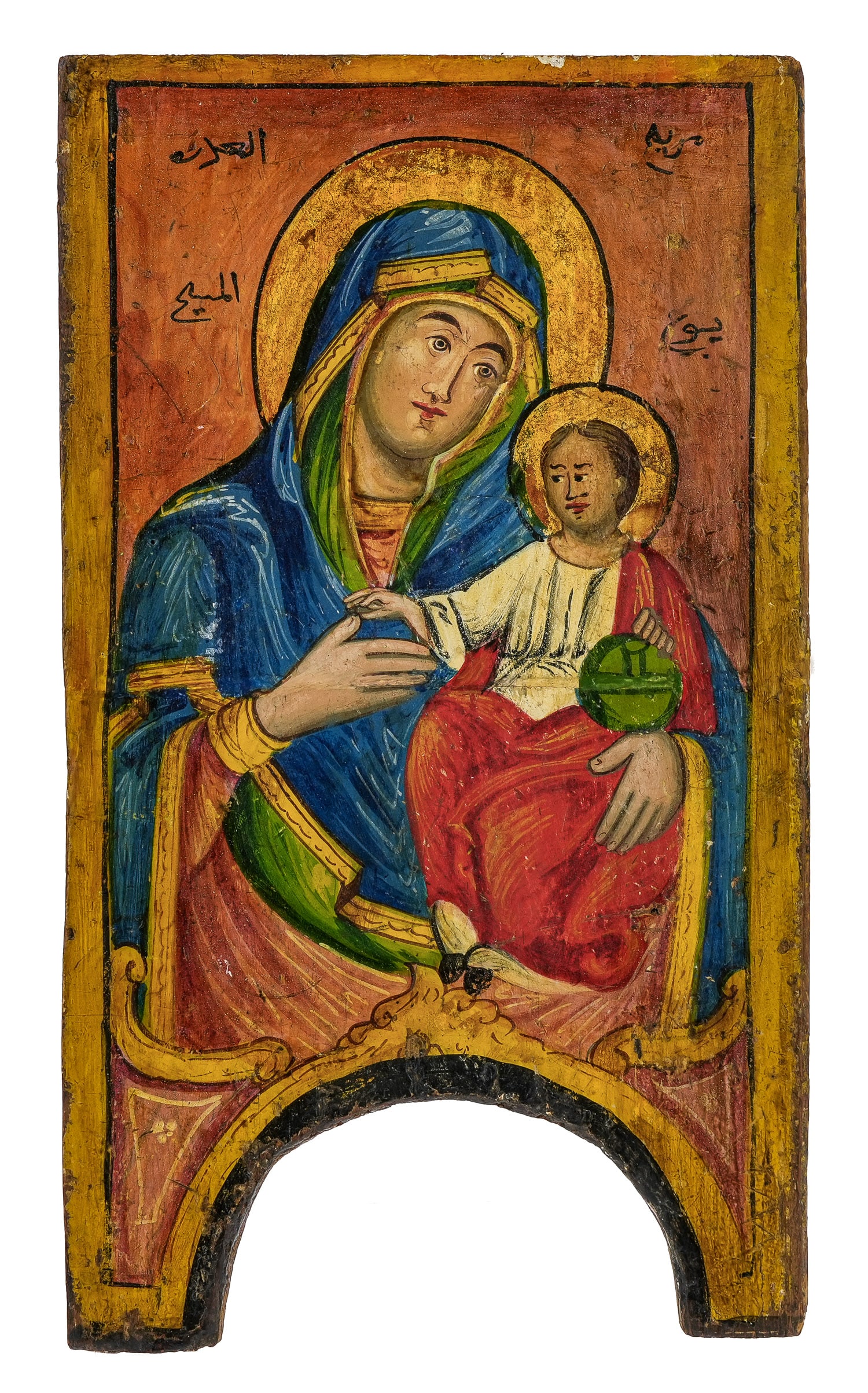 19th c Greek Icon Mother of God Iverskaya (1 of 4)