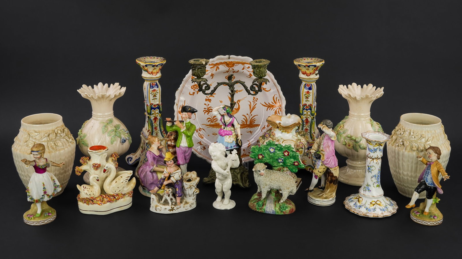 Lot of Pottery and Porcelain including Belleek (1 of 3)