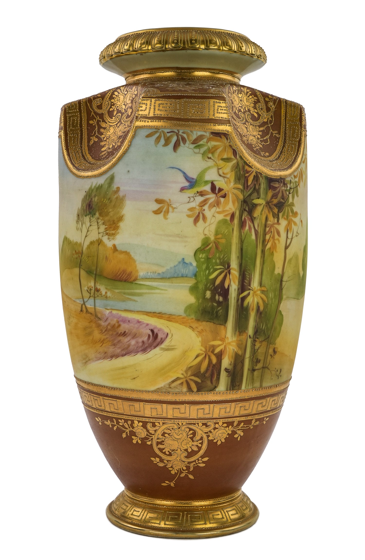 Large Nippon Scenic Handpainted Vase (1 of 7)