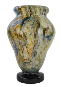 Degue French Mottled Art Glass Vase