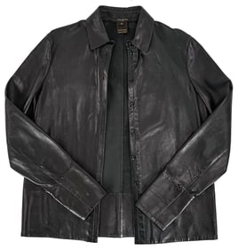 Louis Vuitton Paris Black Calfskin Leather Jacket