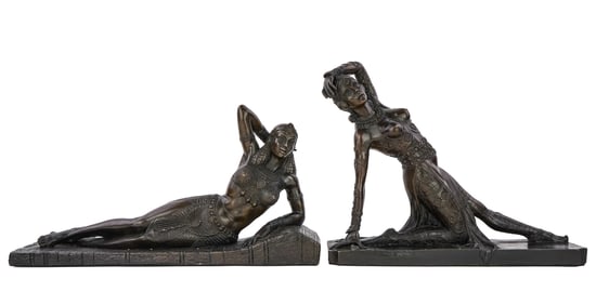 After Chiparus, Leonard Cast Metal Sculptures