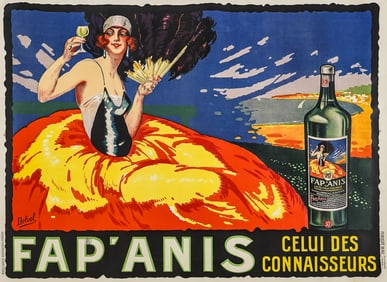 Vintage ca 1930 Fap'Anis Poster