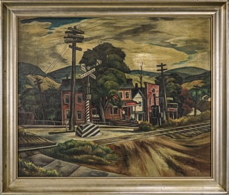 Francis Colburn (VT 1909-1984) Crossroads Route 5